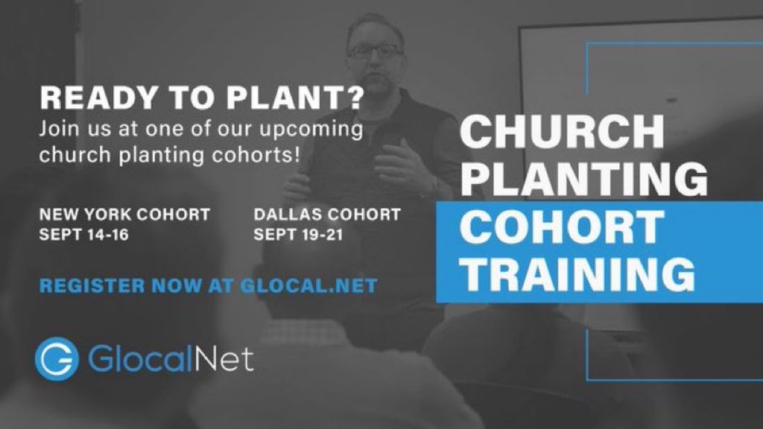 Church planters and pastors – we have 2 new dates for our in-person cohort training for church planting and #KingdomDNA.

New York Region: Sept 14-16  
Dallas: Sept 19-21

Reserve your spot now! ➡️ glocal.net/events