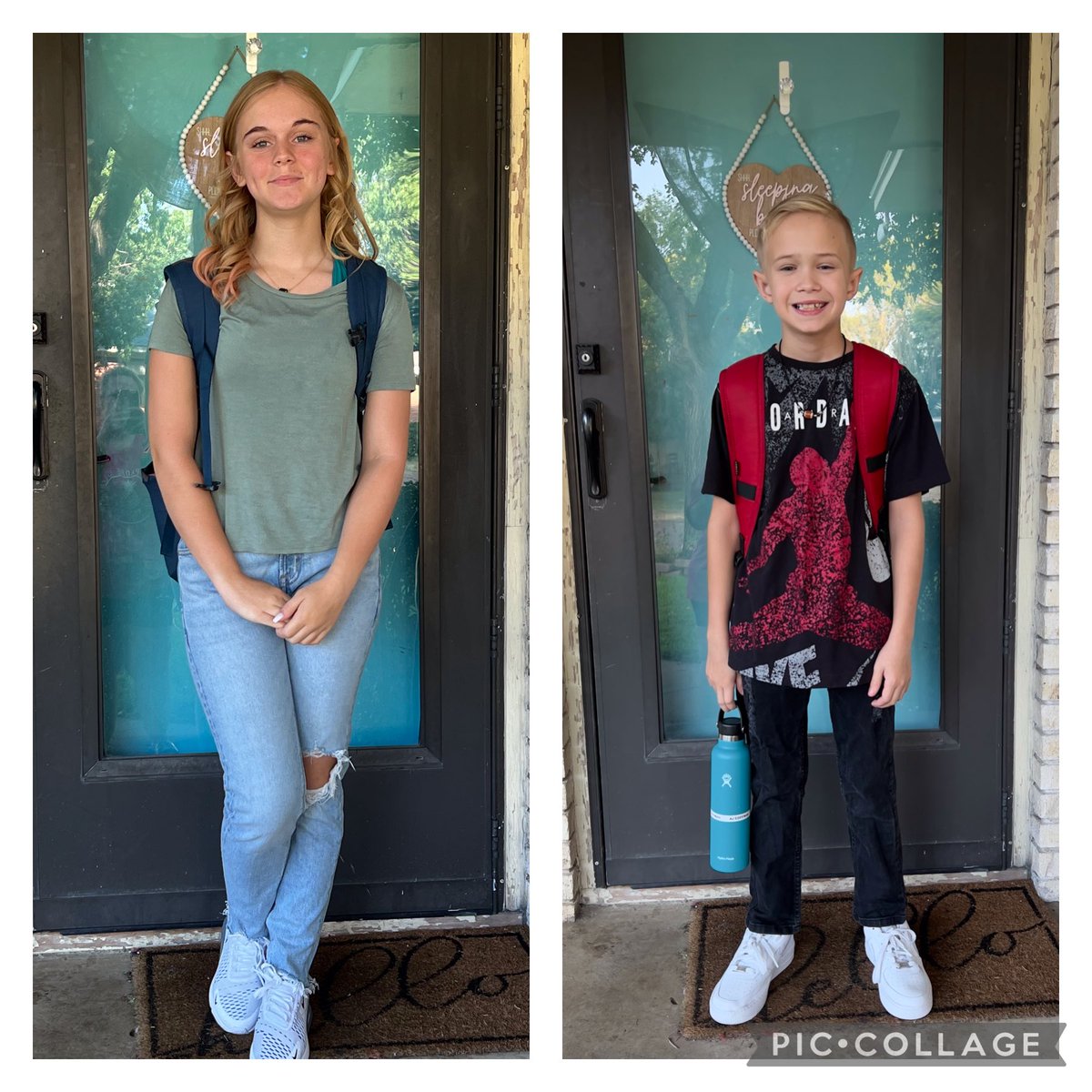 Happy first day of school! A Sophomore and a 5th grader! #risdgreatness