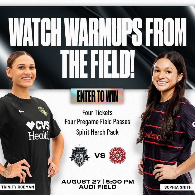 WashSpirit's tweet photo. Enter for a chance to win FOUR tickets, FOUR pregame field passes and a Spirit merch pack by entering to win now!

Official Rules: https://t.co/MUSliQxGzF