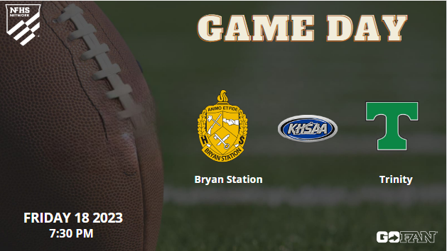 HighAffilliated's tweet photo. 🚨🏈It's GAMEDAY🚨🏈!!
Bryan Station vs. Trinity - LIVE Kentucky HS Football 2023 
📆 Friday, August 18
⏰7:30 PM
📺 https://t.co/75i1avsW9R

trinitysports @GoRocks @TrinityHSFB
@QBChaseBrowning @willhoward_18 @Elliott__Easter
@CoachHughes23 @nicholaseaster @Coach_MFox https://t.co/waDze7qRMu