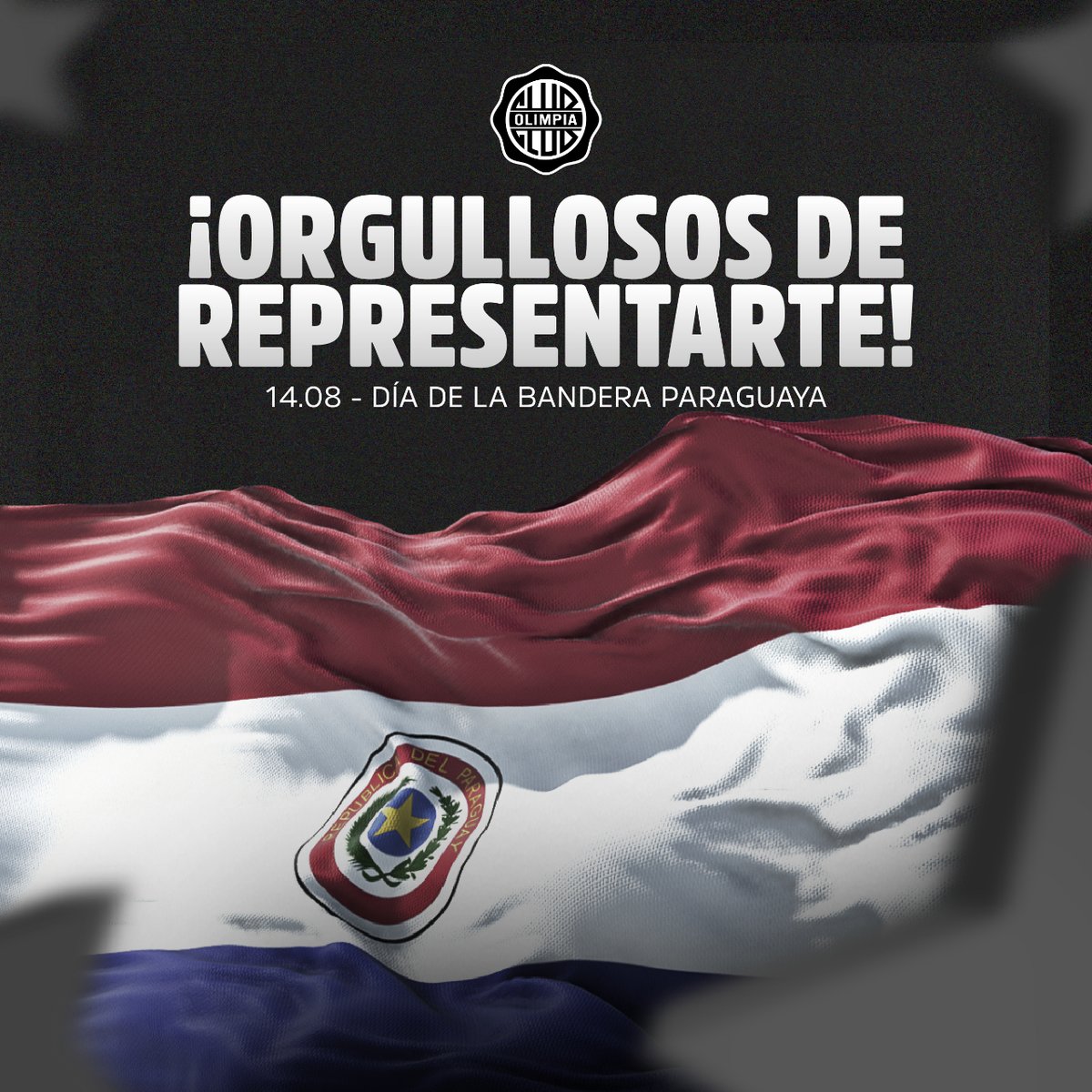 elClubOlimpia's tweet photo. Tus colores siempre estuvieron al frente.

Por la historia que recorrimos, por las cumbres que alcanzamos. Juntos.

¡Feliz día, querida Bandera Paraguaya! 🇵🇾 https://t.co/yK4RIpTNew