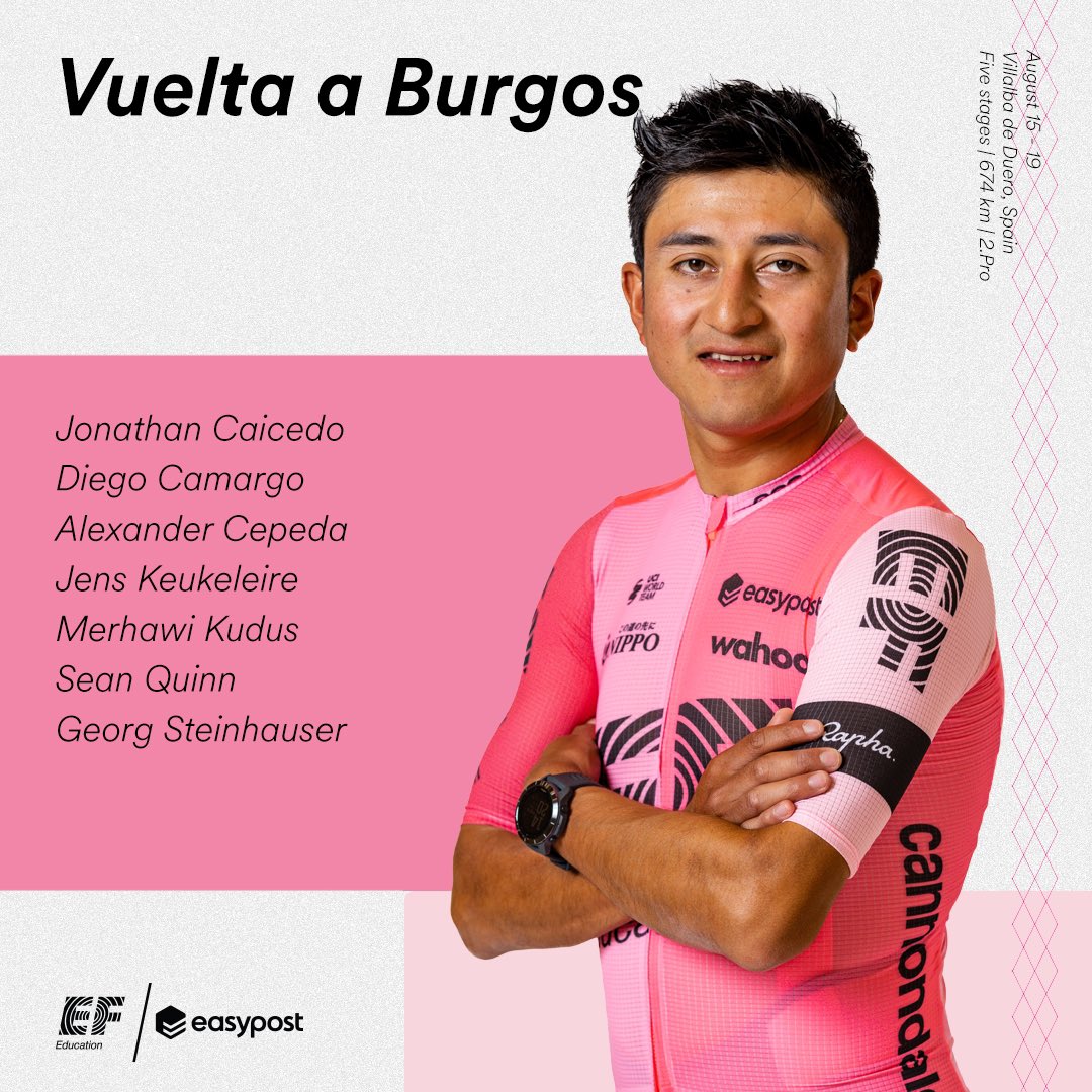 Double the stage race action this week. Tomorrow Vuelta a Burgos is hitting the road and we’re ready with these key riders. Here we go. 👊