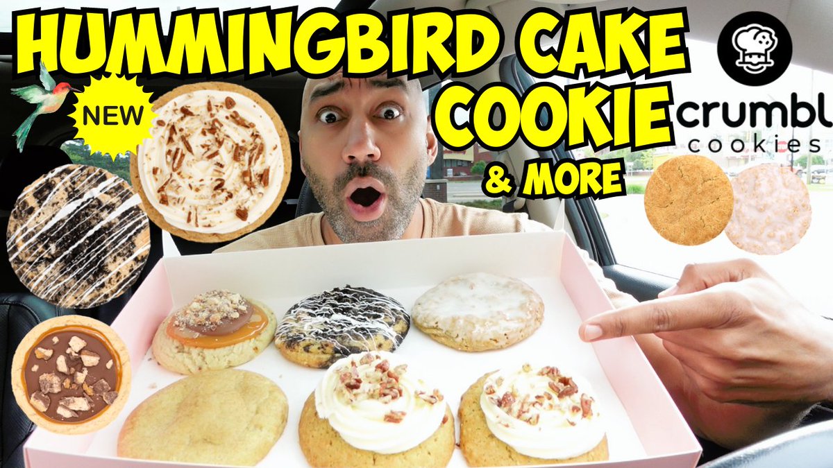 BigBen_New's tweet photo. @CrumblCookies dropped the all new Hummingbird Cake Cookie and more this week! Check out the Youtube Review - https://t.co/XSXIatIkbi #crumbl #crumblcookies #crumblreview #cookie #cookies #cupcakes #desserts #icecream #lunch #dinner #cheatmeal #cheatday #hungry #delicious https://t.co/4OnkpMMOKs