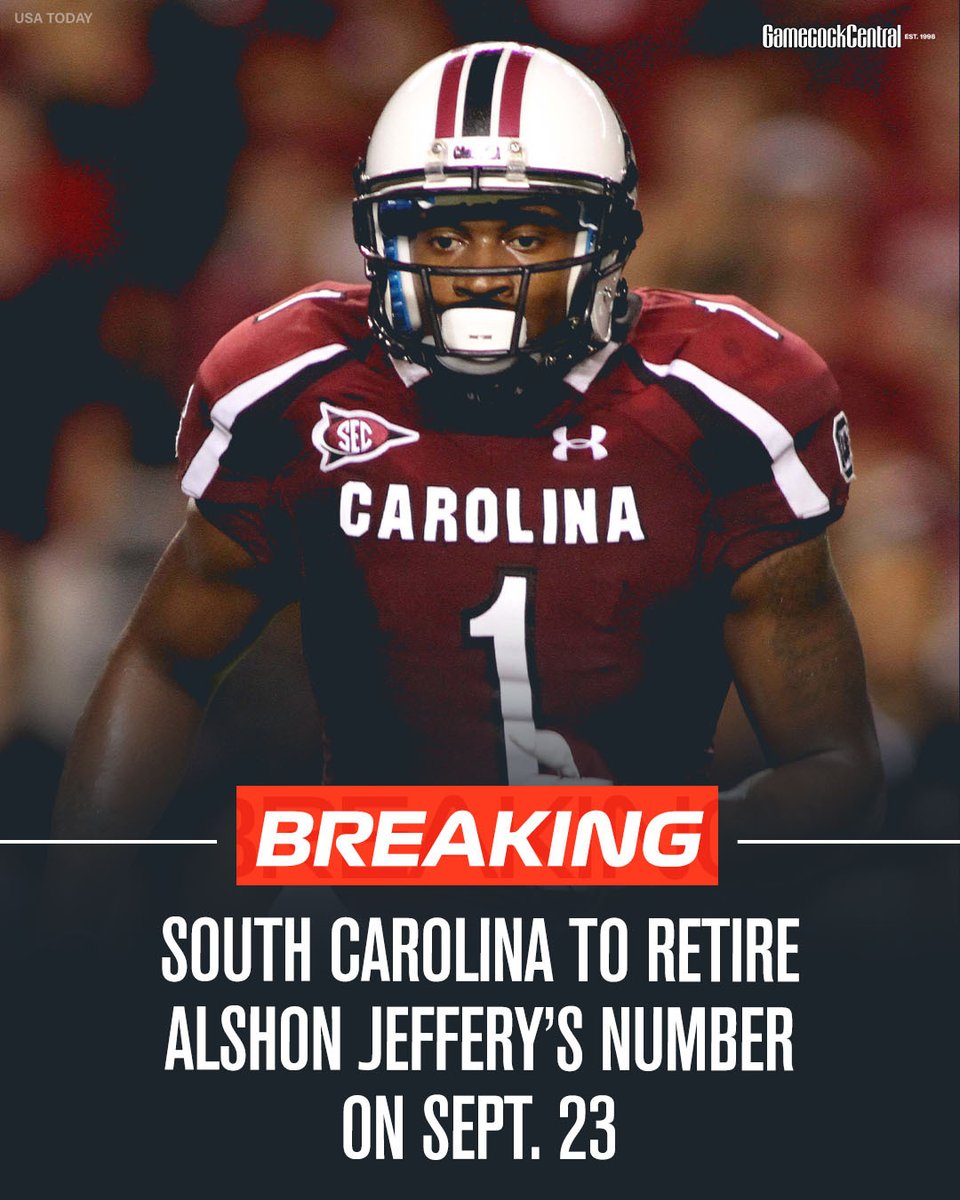 GamecockCentral's tweet image. 🚨BREAKING🚨 South Carolina to retire all-time great Alshon Jeffery's jersey this season! Congrats Alshon! 🤙 

Read: gcentr.al/3QF2dSC