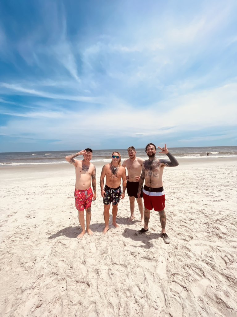 30 year old metal core dudes hit the beach today
