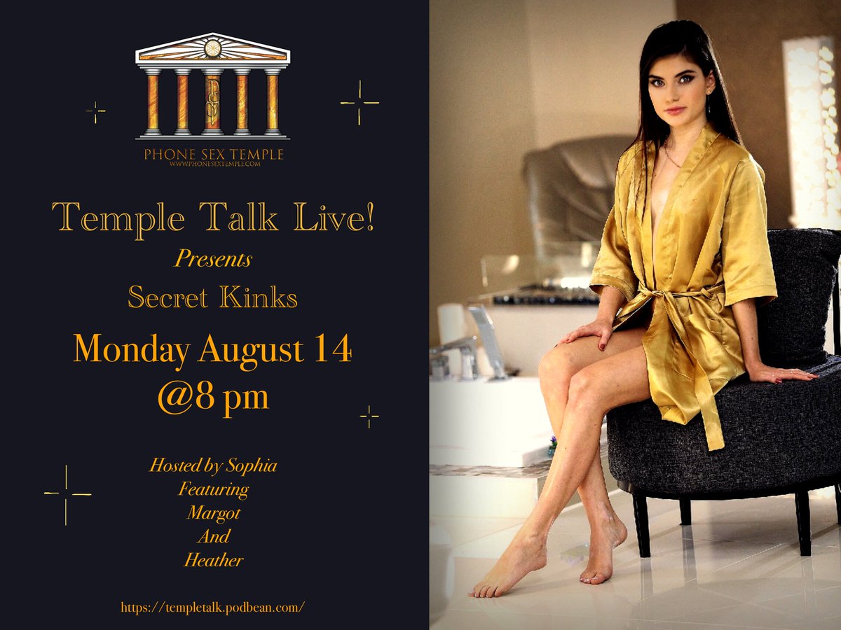 Tonight is the night!  Temple Talk Live  podbean.com/user-kjMWODuzv…
 Join Sophia, Margot and myself as we talk about 'Secret Kinks'