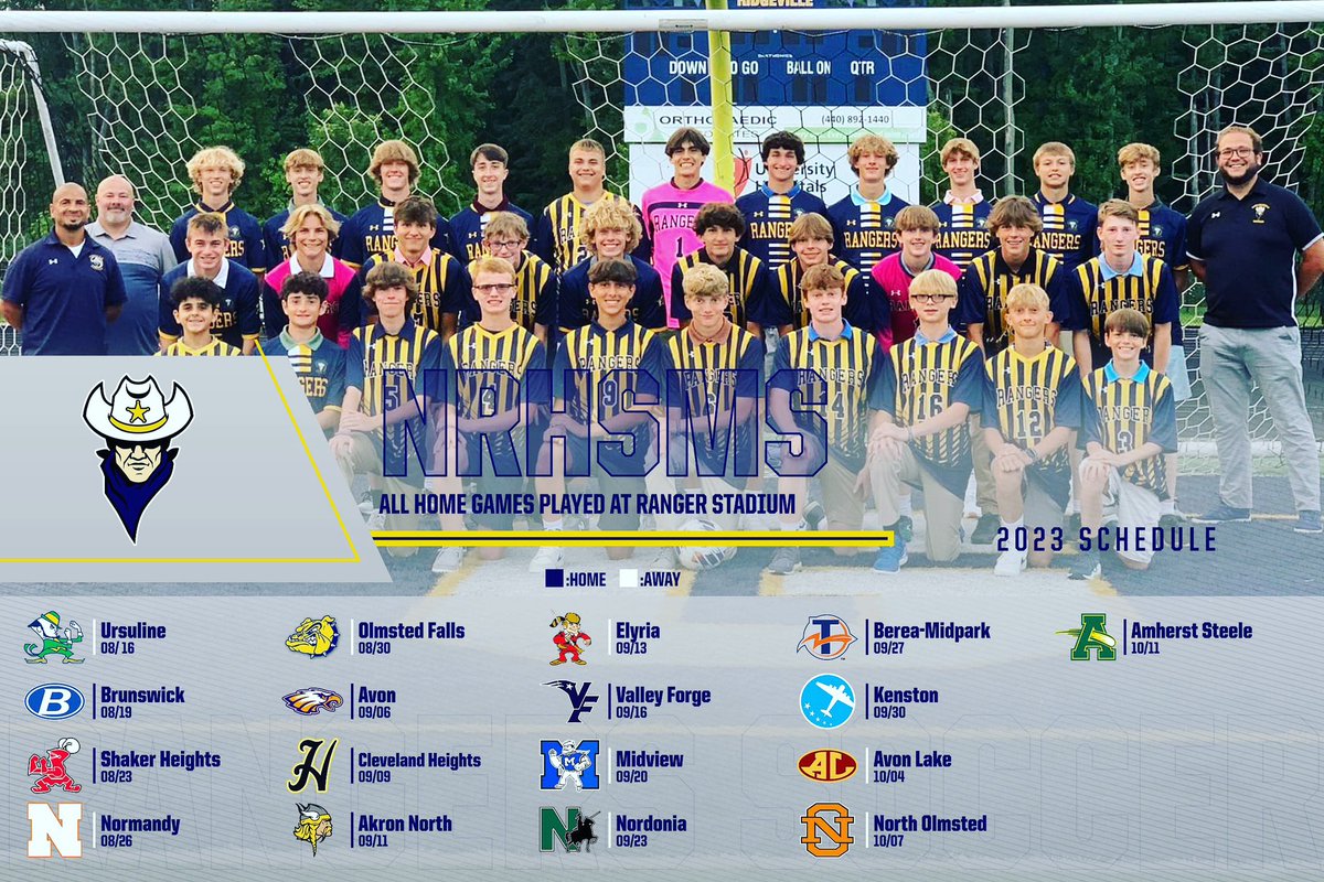 NRHSMensSoccer's tweet photo. ⚠️🚨UPDATED🚨⚠️
⭐️⚽️2023 Regular Season⚽️⭐️
#LoveTheProcess #NRHSMS #SWC https://t.co/drbNDA3Bsl