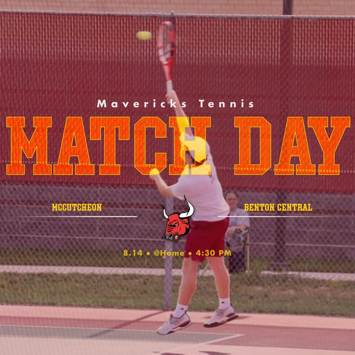 Make your way to the @maverickstennis Courts at 4:30 this afternoon to cheer on our Boy's Tennis Team 🤘〽️🎾 #MavPRIDE