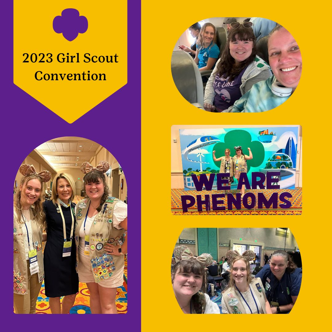 GirlScoutsofME's tweet image. 💚✈️ #GSME was well represented at the #2023NationalCouncilSession in #Florida this July! Troop Leader Jill Bouchard who attended the convention, gave her perspective on the positive experience here 👉 bit.ly/56thNCS. #PhenomByGirlScouts #GirlScouts #gsTravel