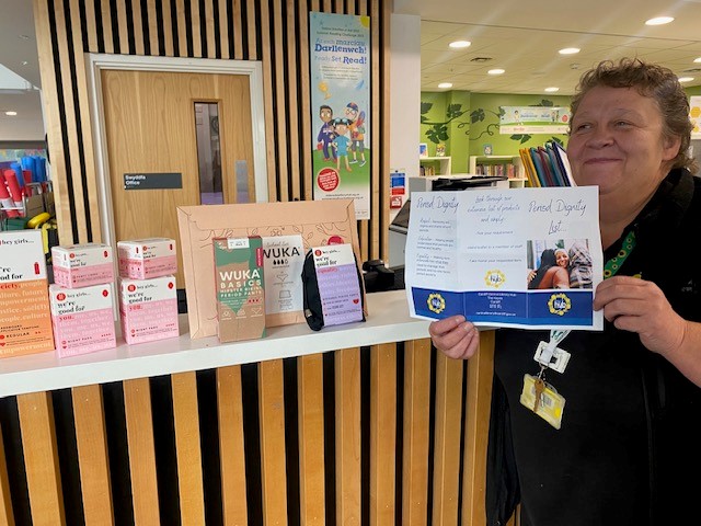 Remember, our hubs &amp; libraries can provide free period products.
Collect a #perioddignity leaflet in the hub, select the items you require and hand the leaflet to a member of staff who will provide you with the items discreetly. Find your nearest Hub here orlo.uk/zK0RM