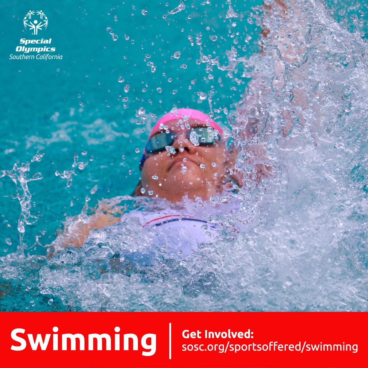 SOSoCal's tweet photo. #SOSCAthltes keep it cool in the pool! #SOSCSwimming is appropriate for a range of ages and ability levels. 🏊‍♀️

Get Involved: https://t.co/VMLLSQXQAh

#WeAreSOSC #Swimming https://t.co/9PbRYdCSWU