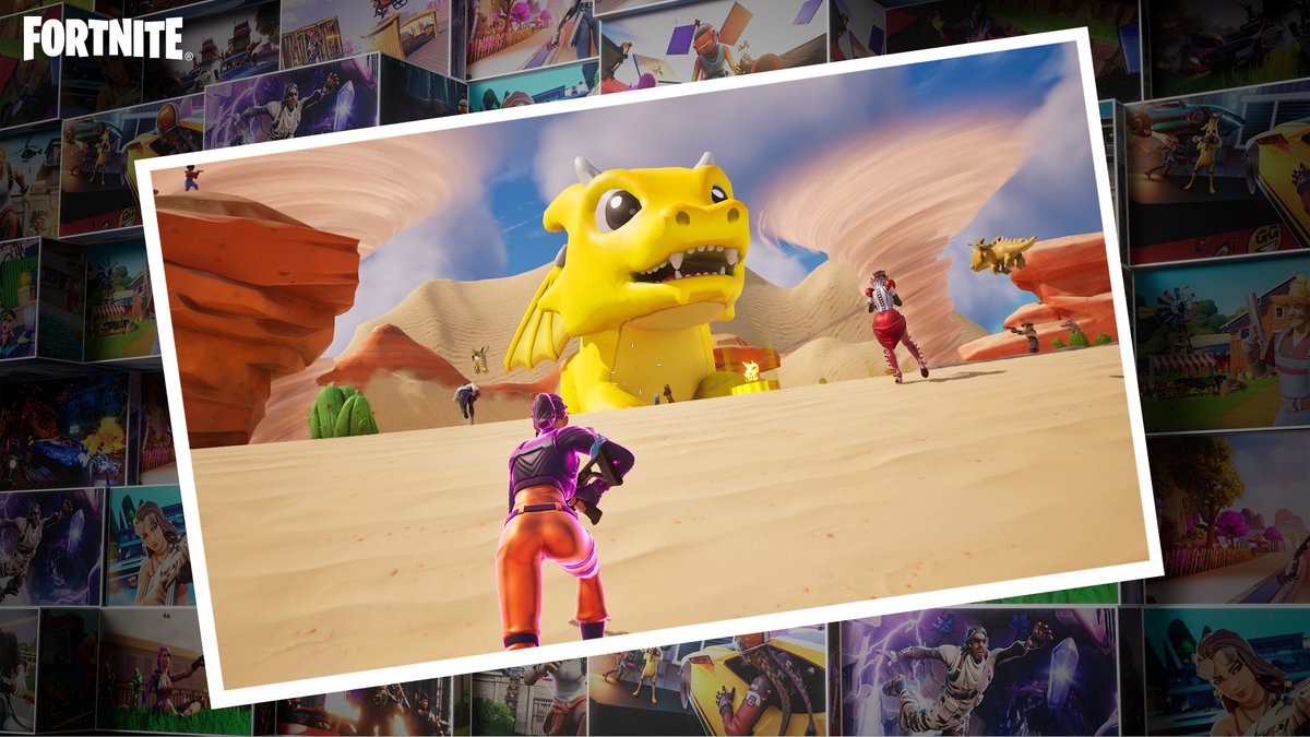 Fortnite's tweet photo. Fire, ice, earth, and air.

Choose your dragon to unlock a special power and compete in a 50 player free-for-all in Dragons FFA by @bomberniteFN

🏝️: https://t.co/02Sk55ecAC https://t.co/2A32rQ3f7S