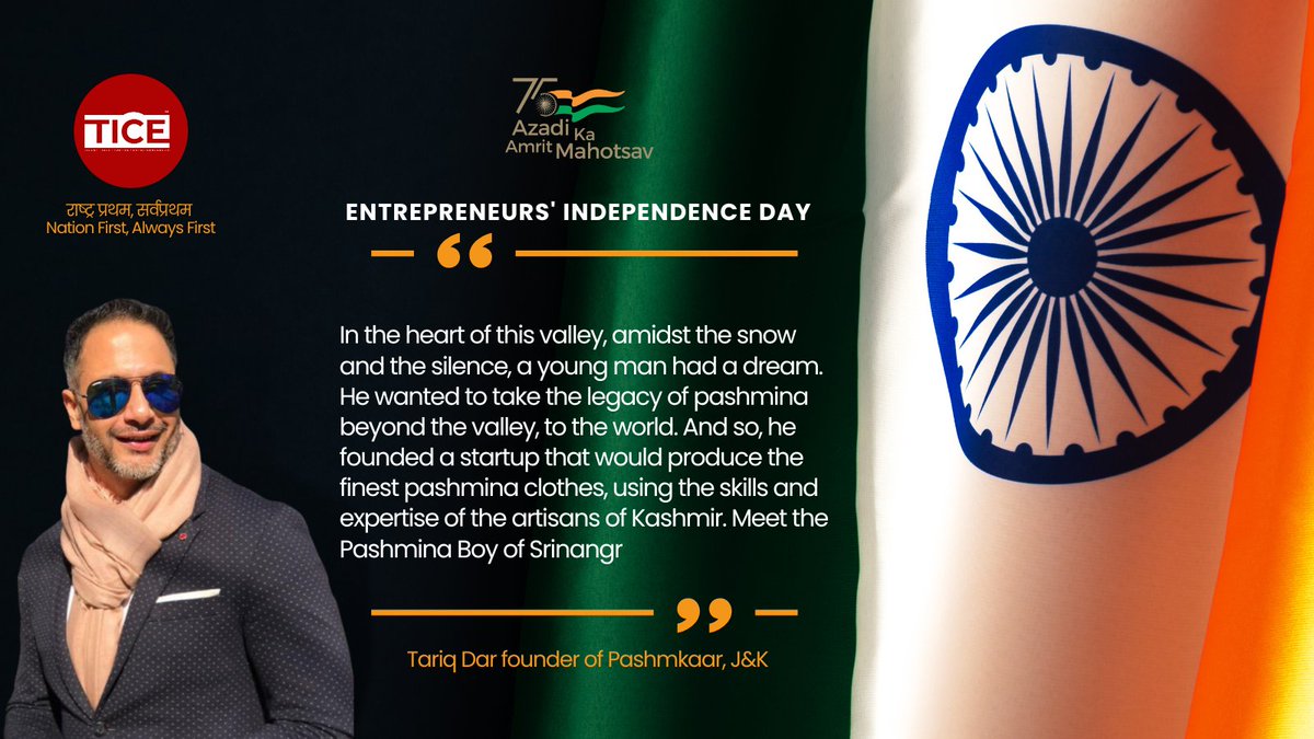 TiceNews's tweet photo. Wishing you all a very happy Independence Day! Celebrating #EntrepreneursIndependence with the startup entrepreneurs featured on TICE
https://t.co/t07HVbedd4

#HappyIndependenceDay #15thAugust #JaiHind #IndependenceDay #IndiaFirstAlwaysFirst https://t.co/ESza7MKrs5