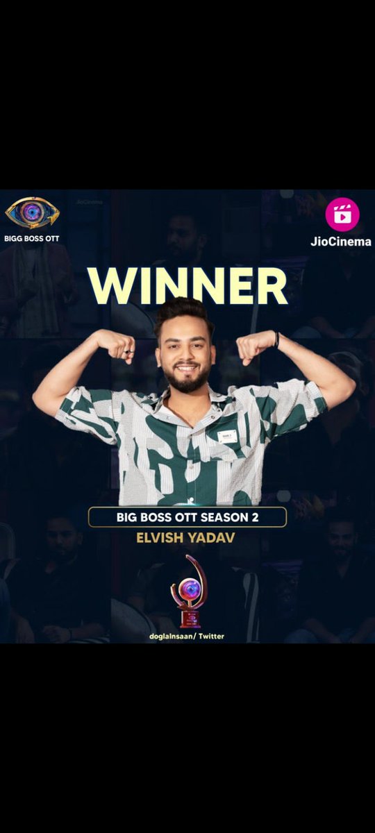 #BiggBossOTT2Finale जिओसिनेमा को टीटी सीजन 2 एल्विस भाई को जीतने की शुभकामनाएं बहुत-बहुत🇮🇳🇮🇳🙏🙏🙏