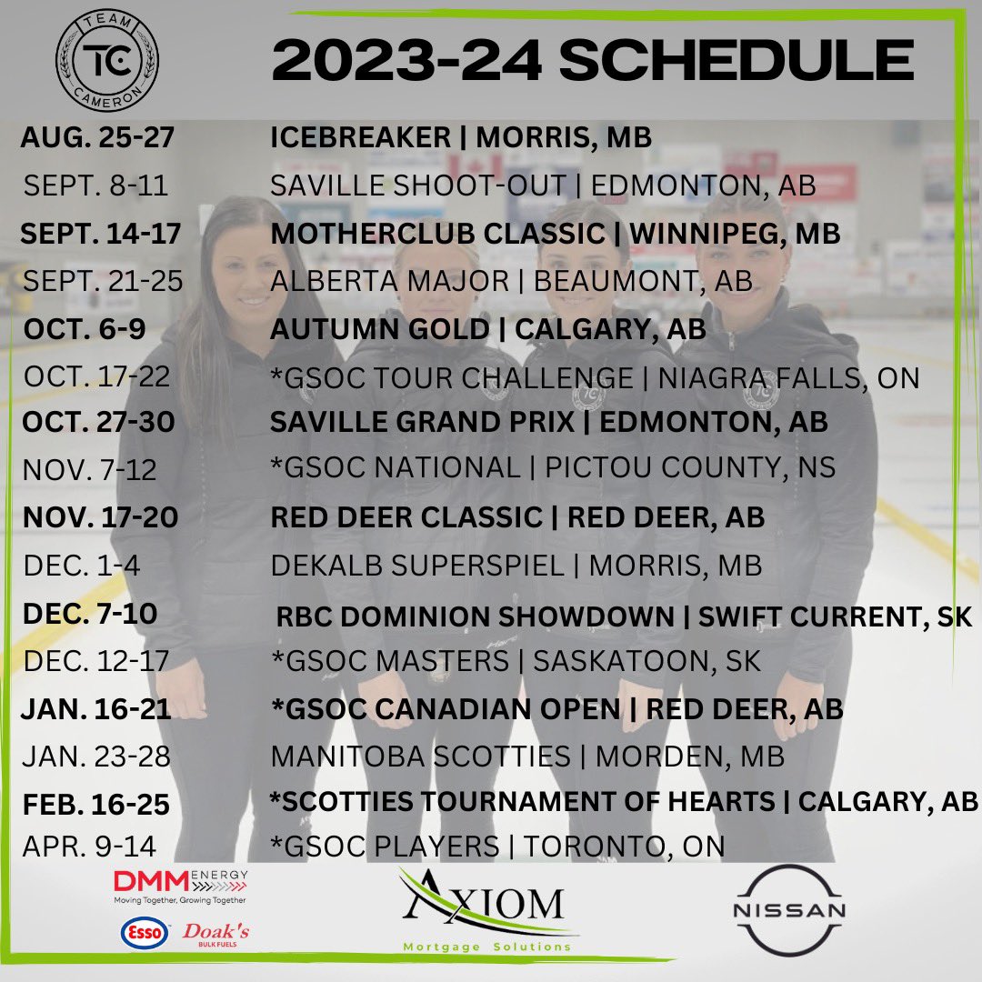 🚨 SEASON SCHEDULE 🚨