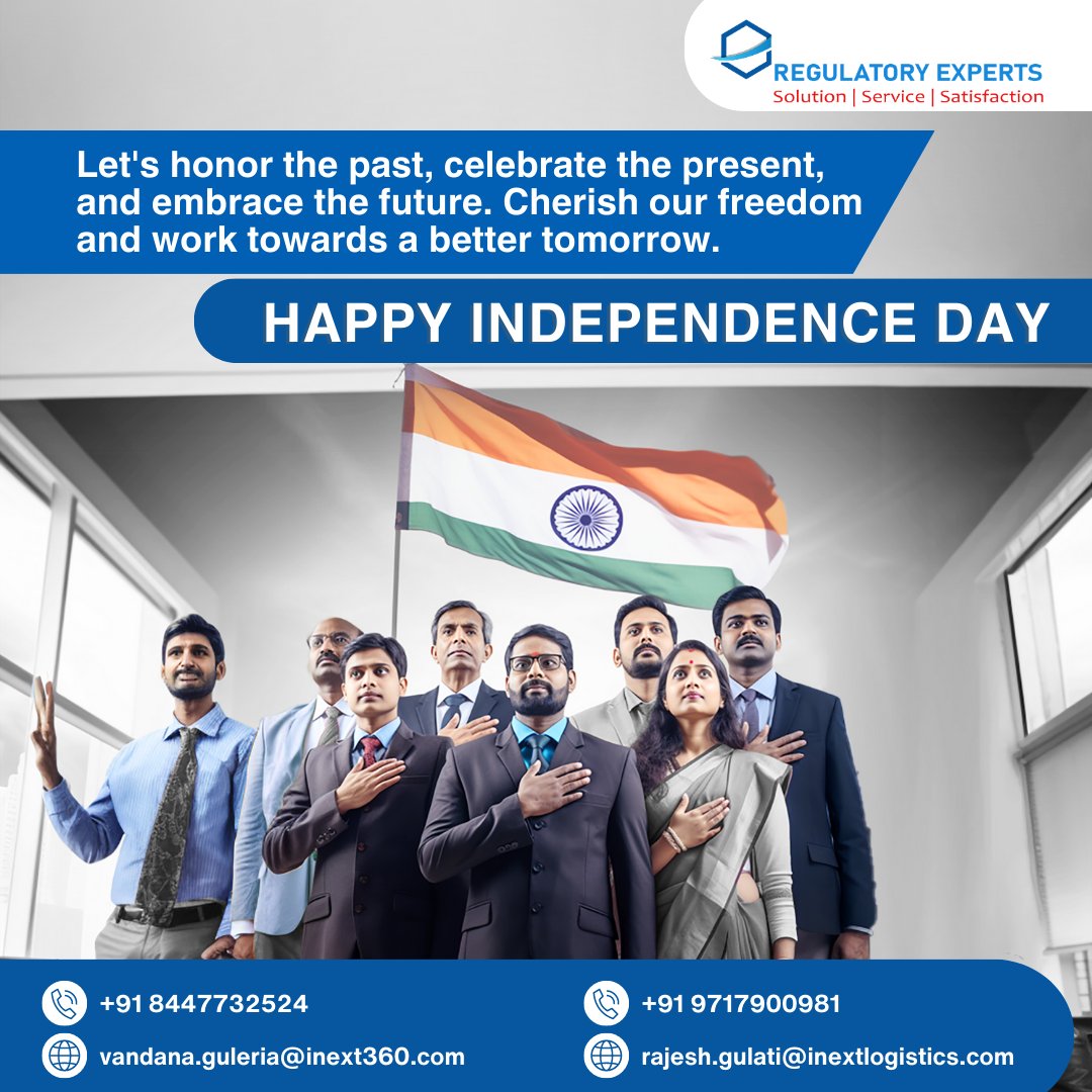 RegulatoryExp's tweet photo. 📊As our nation progresses, so does our commitment to ensure compliance. Cheers to a day of celebration and regulatory achievements. Happy Independence Day!

Contact Us:
+91 84477 32524,
+91 97179 00981

#IndependenceDay #RegulatoryExcellence #ComplianceJourney #Regulatory https://t.co/PlJ9fV9lqo