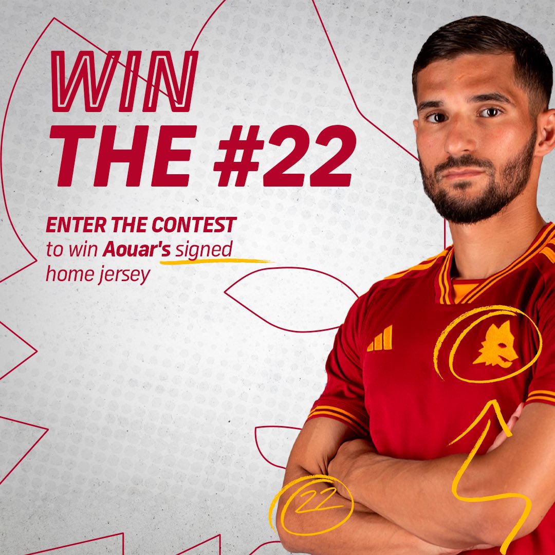 ASRoma_Turkey's tweet photo. Houssem Aouar imzalı yeni iç saha formamızı kazanmak için hala zaman var 🐺

Tek yapmanız gereken aşağıdaki çekilişe katılmak! 🗳️

👉 https://t.co/UboVmHNG64

#ASRoma https://t.co/JsmdNn3oEP