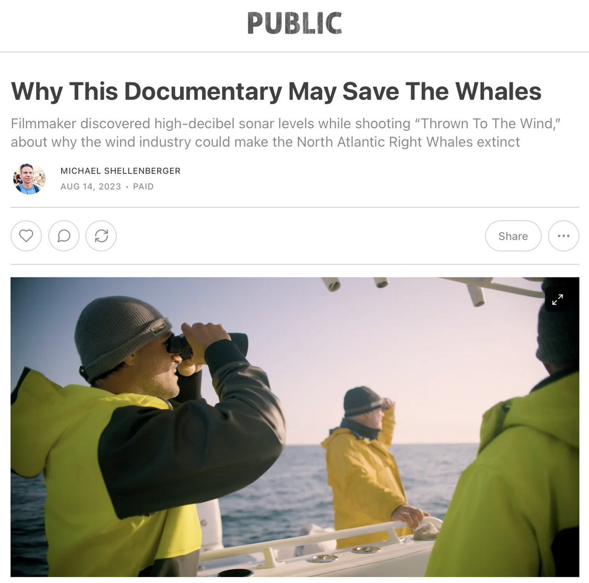 For years, the U.S. government has said the high-decibel sonar and boat traffic in pristine waters off the East Coast aren't causing whale deaths. But now, a new documentary proves they've been lying. It, and the science behind it, may be enough to prevent the whales' extinction.