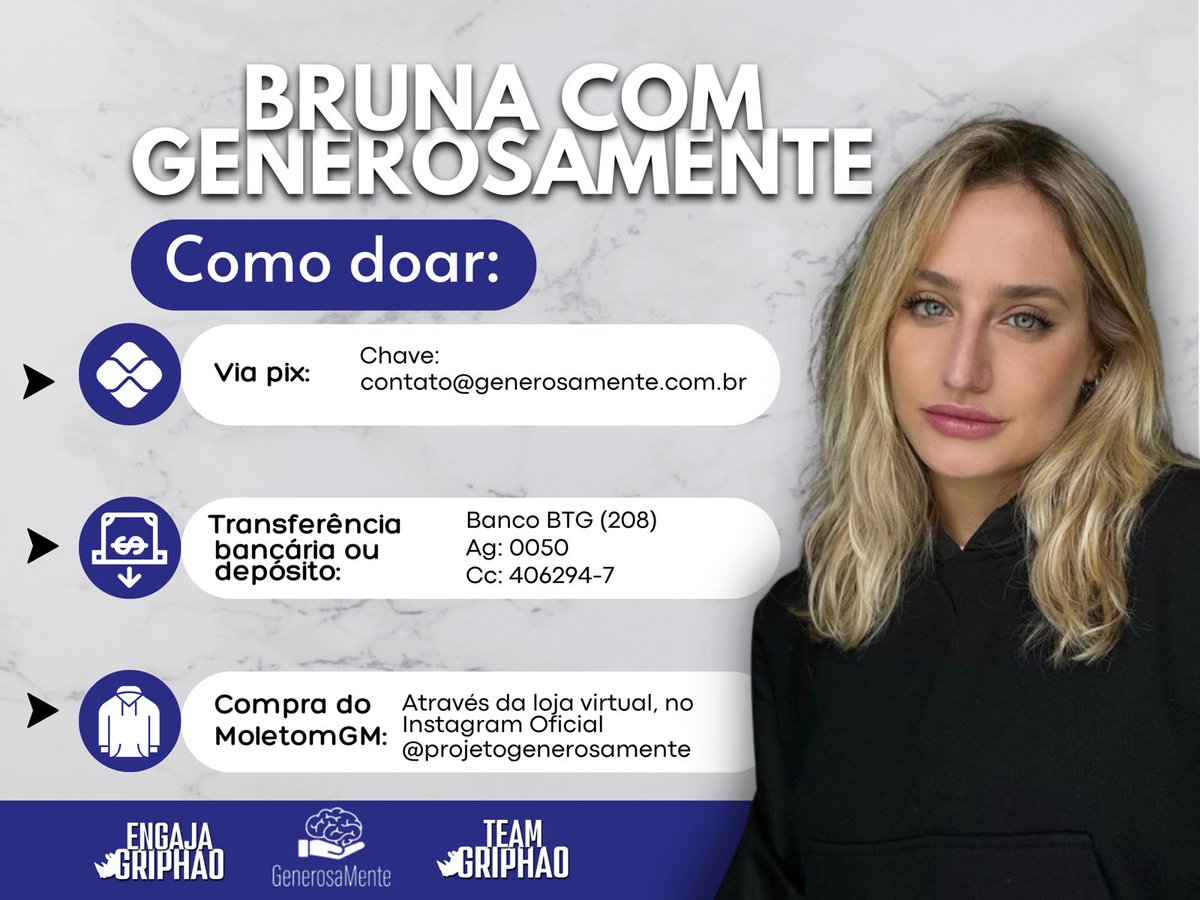 Engaja Griphao 🦏 (@engajagriphao) on Twitter photo 🦏 | Temos uma novidade incrível: a artista <a href="/BrunaGriphaoo/">Bruna Griphao 🦏</a> se tornou embaixadora do Projeto GenerosaMente, uma organização sem fins lucrativos que leva educação socioemocional para crianças e jovens de escolar públicas e em situação de vulnerabilidade social.
#BrunaGriphao 🦏 | Temos uma novidade incrível: a artista <a href="/BrunaGriphaoo/">Bruna Griphao 🦏</a> se tornou embaixadora do Projeto GenerosaMente, uma organização sem fins lucrativos que leva educação socioemocional para crianças e jovens de escolar públicas e em situação de vulnerabilidade social.
#BrunaGriphao
