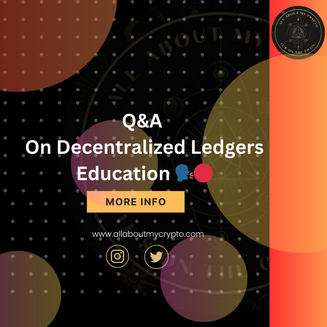AllAboutMyCryp1's tweet image. Have burning questions about #DLTEducation and blockchain? Join our live Q&amp;amp;A session today and get expert insights into how blockchain is shaping the future of education! #BlockchainAMA #AskMeAnything #DecentralizedLedgers