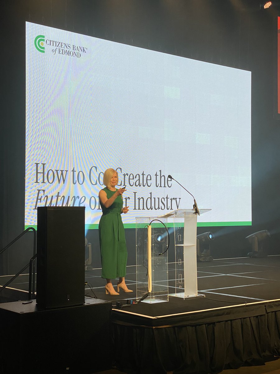HAPPENING NOW: Citizens Bank of Edmond President &amp; CEO <a href="/JillCastilla/">Jill Castilla</a> discusses the “how-to” of co-creating a future in #fintech.