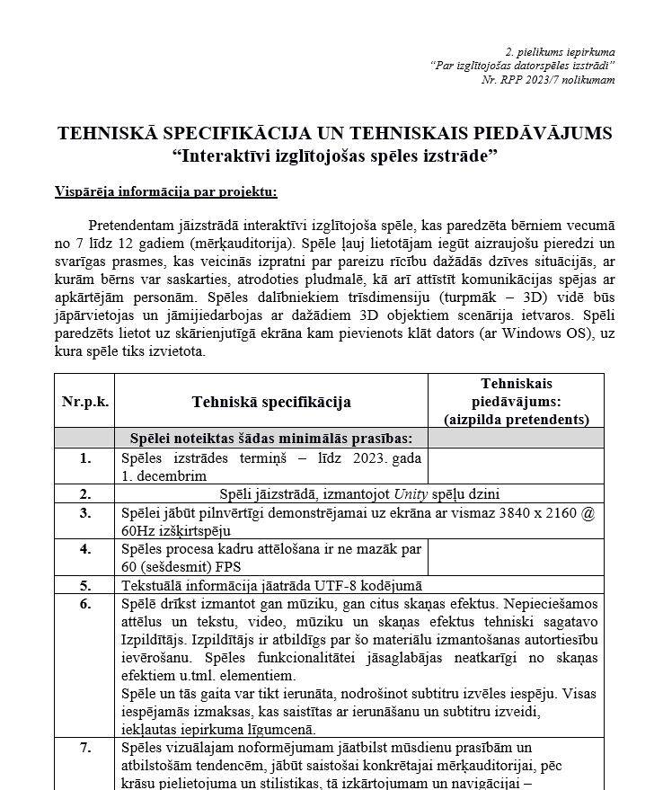Atjaunot un uzlabot <a href="/RigasPP/">Rīgas pašvaldības policija</a> lietotni? Ierīkot IT elektroniskos līdzekļus sabiedriskā transporta joslu un parkinga pārkāpēju automātiskai fiksācijai?

To jau gadiem nespēj izdarīt, toties izstrādās 3d datorspēli, šodien izsludināts iepirkums. 🤨