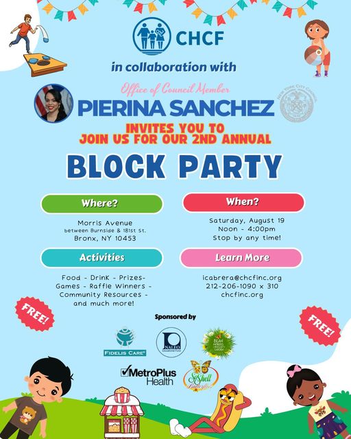 CMPiSanchez's tweet photo. Join us on Sat, Aug 19, at 12pm for Our Second Annual Community Block Party! 

Fun activities, delicious foods, free resources, and incredible music to keep the party going. 

This event is all about bringing our community together in a spectacular way. See you soon! https://t.co/9cyvjw4tGM