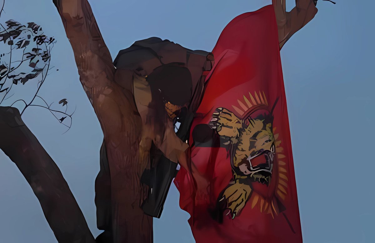 உயிர் பிரியும் அந்த கடைசி நொடியும் தன் தாய்  நாட்டு கொடி நிலத்தில் விழுந்திடக் கூடாது என்றும் எதிரியின் நிலத்தில் எம் கொடியை ஏற்றியும் தன் உயிரை வித்தாக்கிய  பெண் கரும்புலி
#LTTE #TAMIL #Tigers #Prabhakaran