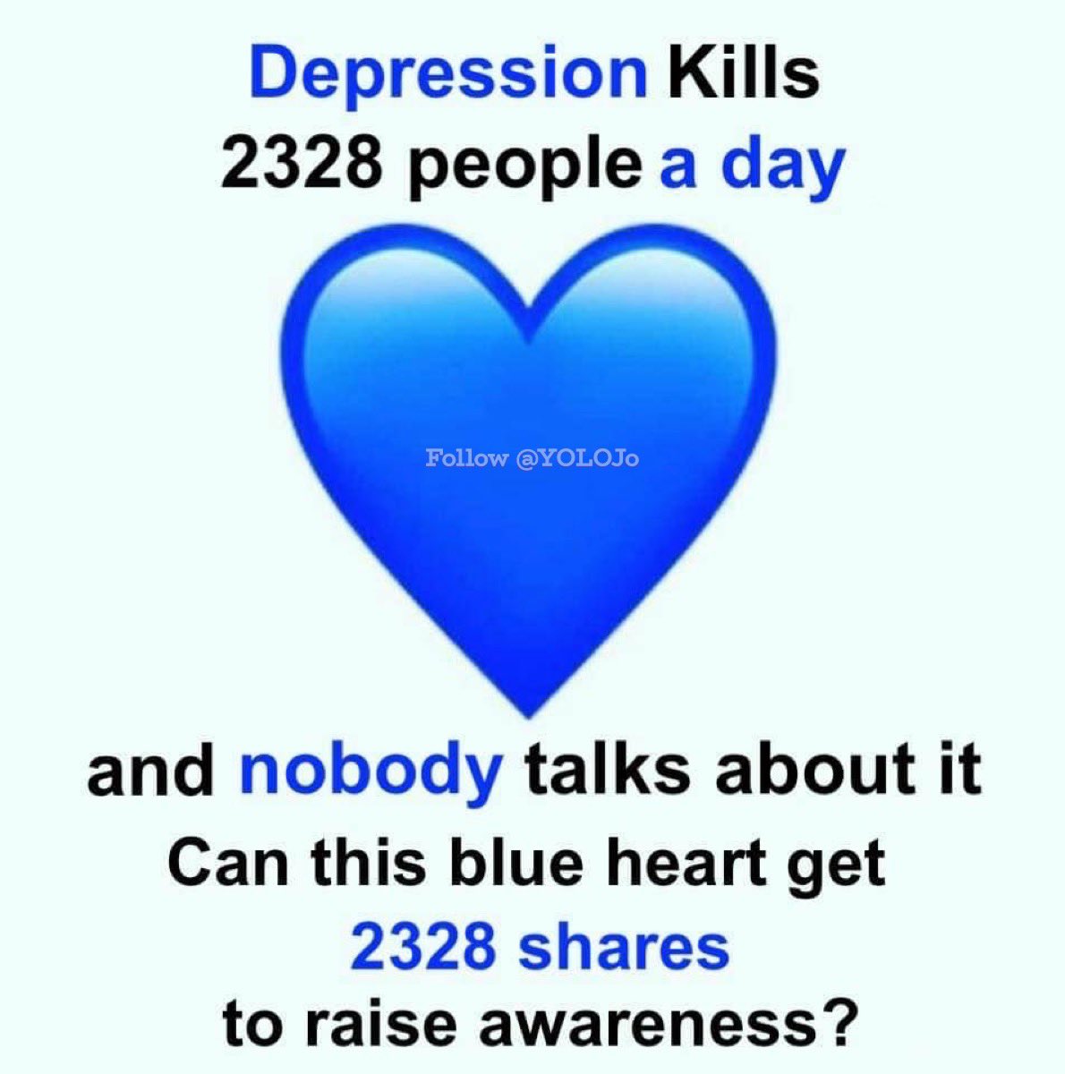 💙 Did you know?? 💙

Check in on those you love. 

#DepressionIsReal 
#PrayForYourFriends