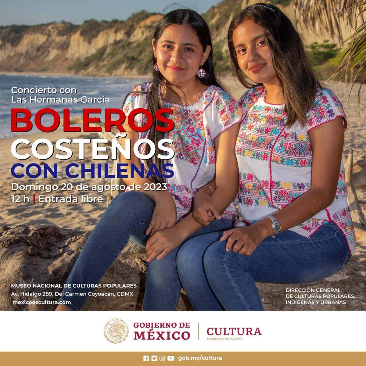 #ApartaLaFecha ¡La Hermanas García presentarán 'Boleros costeños con chilenas' en el @MNCP_DGCP! La cita es el próximo domingo 20 de agosto a las 12 horas. ¡No puedes faltar! #EntradaLibre