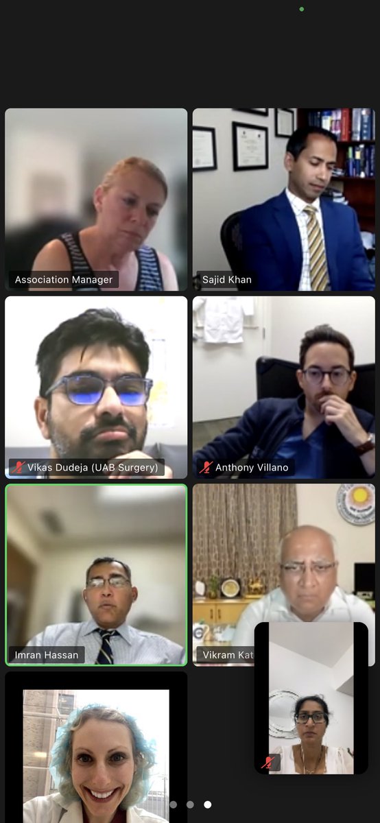 What a great SSAT Research Committee meeting tonight, connecting our internat’l peers. Together, we brainstormed upcoming webinar proposals and research initiatives. That’s to Dr. Sajid Khan for leading the meeting and to superstar Beverly Hendry for always keeping us grounded.
