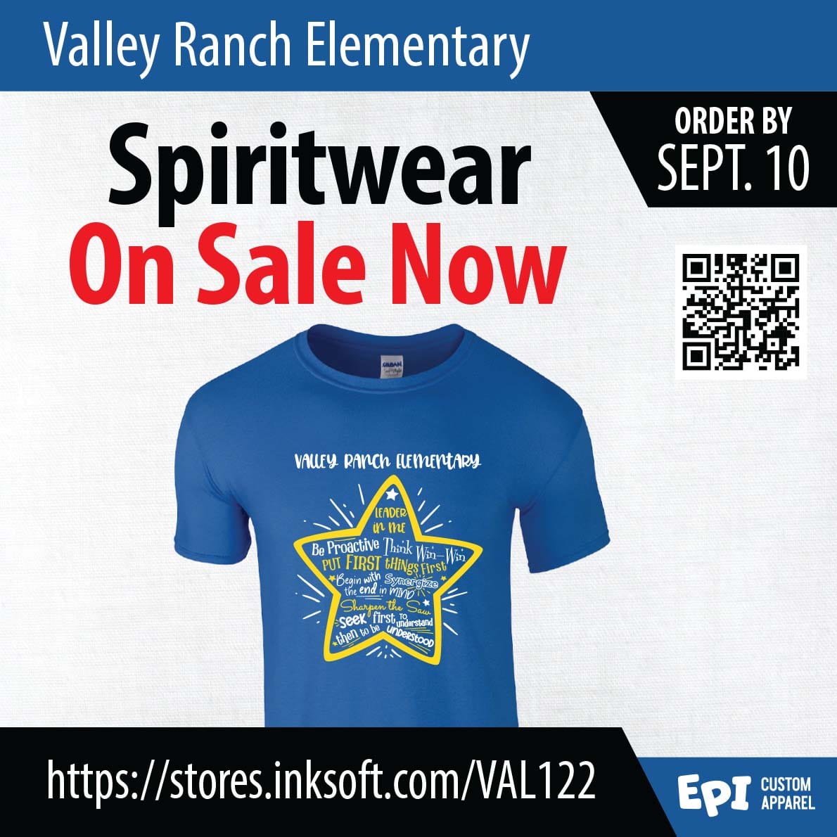 🌟Show your school spirit! 🌟Blast off into the new school year with the latest #VRE spirit wear. Your purchase supports PTO. Buy today: stores.inksoft.com/val122/