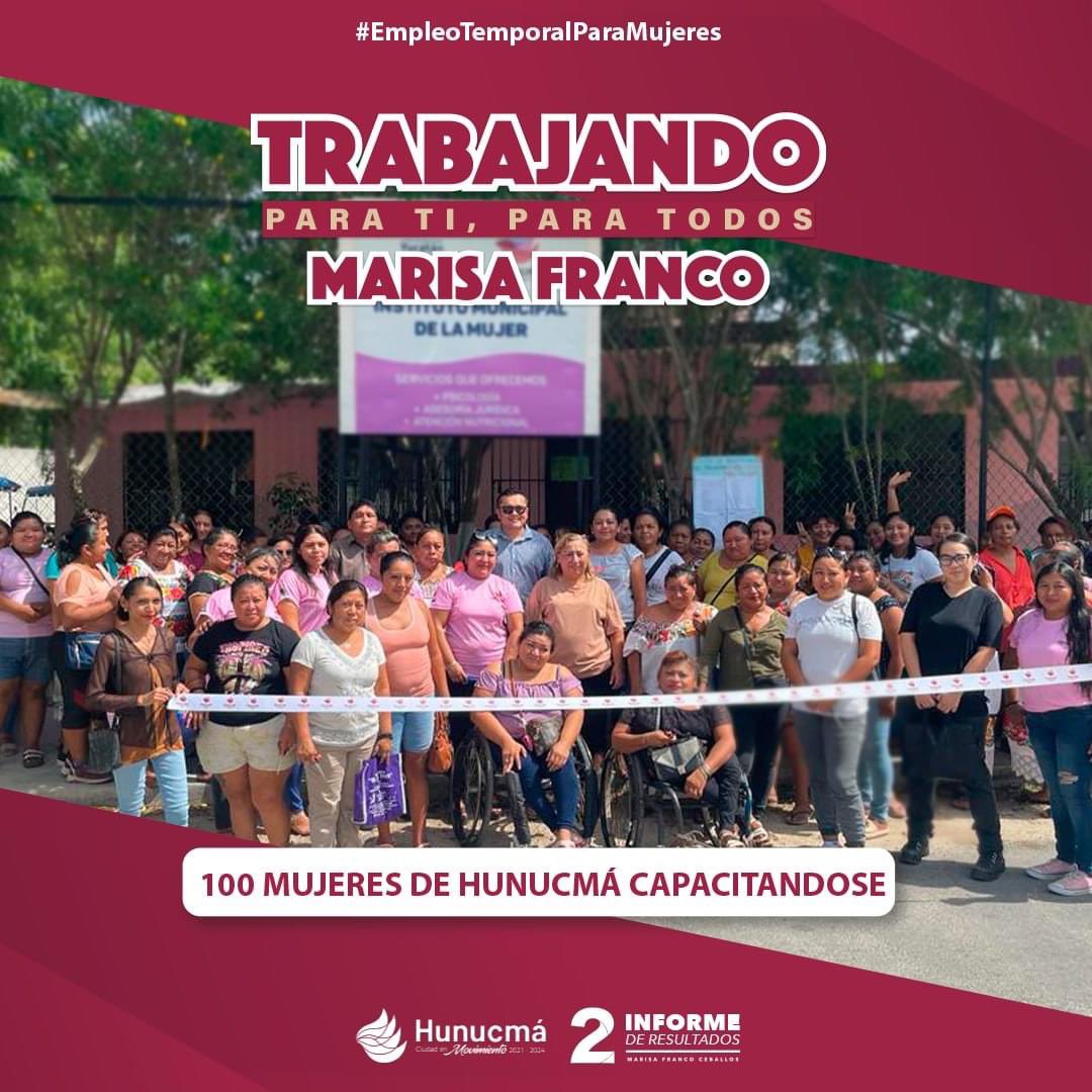 MarisaFrancoC's tweet photo. Dándoles el material necesario y la capacitación adecuada, gracias al programa municipal “Empleo Temporal Para Mujeres”, 100 mujeres de #Hunucmá continúan capacitándose en los oficios de carpintería, plomería y pintura de interiores ,… https://t.co/SugB2kX1eV