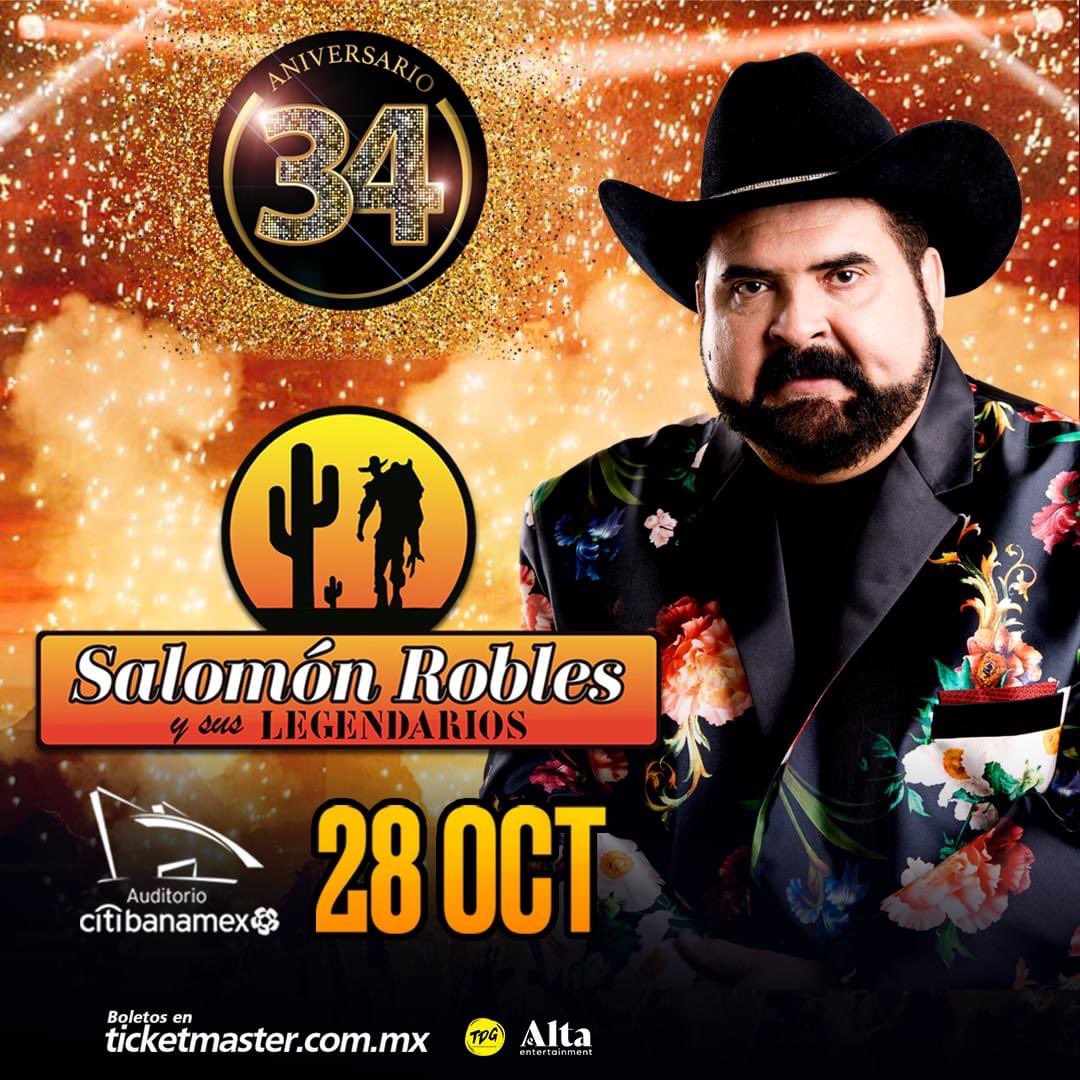 tdgrecordsmex's tweet photo. CELEBRANDO3️⃣4️⃣AÑOS DE MÚSICA
"𝐋𝐚 𝐥𝐞𝐲𝐞𝐧𝐝𝐚 𝐝𝐞 𝐥𝐚 𝐦ú𝐬𝐢𝐜𝐚 𝐧𝐨𝐫𝐭𝐞ñ𝐚" SALOMON ROBLES Y SUS LEGENDARIOS están de fiesta y este 𝟐𝟖 𝐝𝐞 𝐨𝐜𝐭𝐮𝐛𝐫𝐞

🗓 28 de octubre
📍 @Audcitibanamex 
🎟 Boletos 👉🏻 https://t.co/2t6rMRNJpi https://t.co/EFCToLpJjw