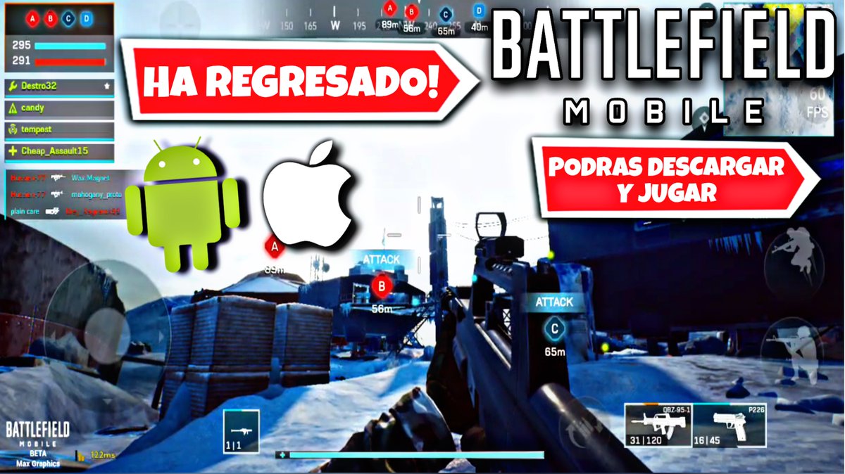 Destro32YT's tweet photo. NUEVO VIDEO! BATTLEFIELD MOBILE ESTA DE REGRESO Y SE PODRA JUGAR EN ANDROID Y iOS
https://t.co/xQ9uDMMFsX
#BF #BFMobile #BattlefieldMobile https://t.co/vBNPfjIIXr
