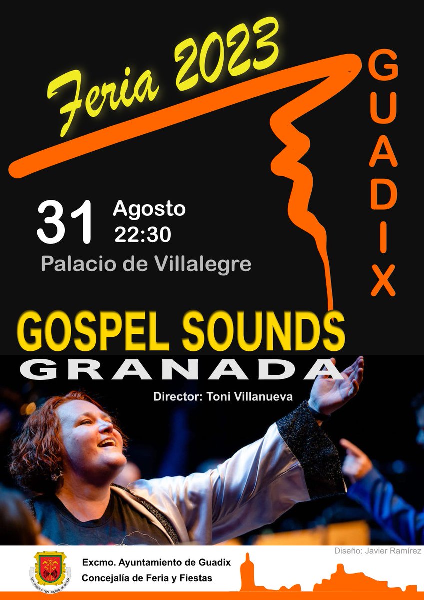 ¡Muy buenas gospeleros!
🎶🎶🎶🎶🎶

¡Empezamos la semana anunciando un nuevo concierto! ¡Esta vez nos vamos a la feria de Guadix! Será el 31 de agosto en el Palacio de Villalegre a las 22:30.

¡Aseguramos que es una muy buena forma de acabar el mes de agosto! ¡Os esperamos!