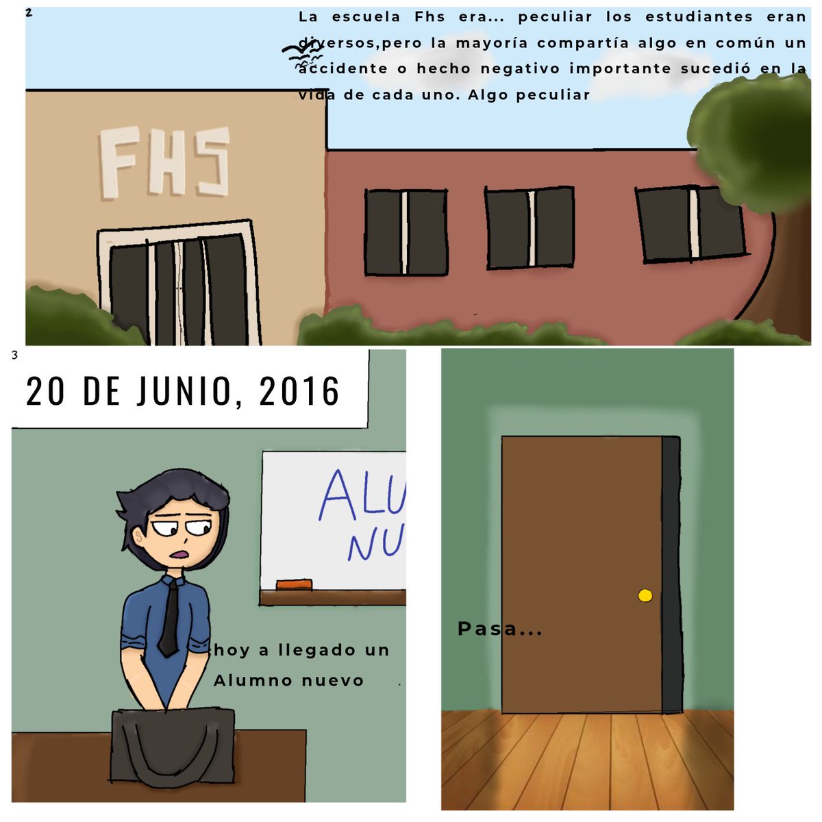 FnafHS_Withered's tweet photo. FnafHS: Withered 
Capítulo 01: "Chico nuevo"
Página 1 - 2 https://t.co/NEw5Od71r8