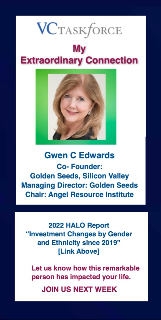 vctaskforce's tweet photo. I’ve known Gwen since first launching VC Task Force in 2001.  She is a thought leader amongst her peers –known for pointing to trends well before they are mainstream, with a deep commitment to finding underserved gems in the tech community. https://t.co/1m5LyDTpuw