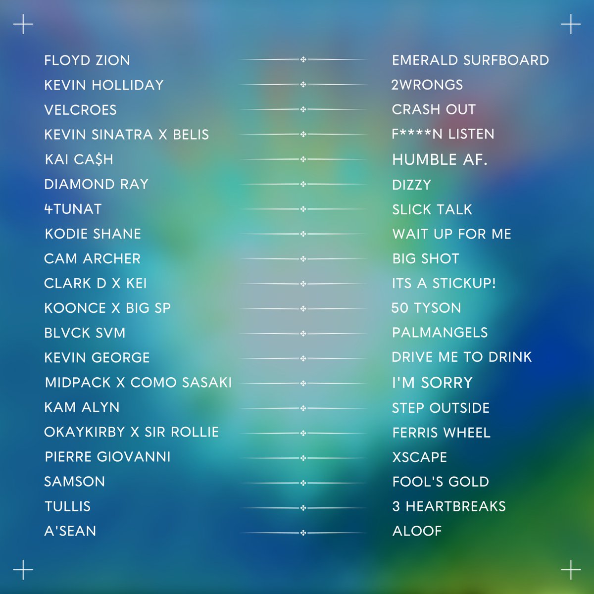swidlife's tweet photo. New week. New update of our SL Curated playlist. Check out the latest from:

@Floyd_Zion
@Kevinsinatra777 x @belisgo
@whoTullis
@blvcksvm
@JaywopJv x @DaveShanae
@aseanlovesme
@Imtherealmalik
+ more

Listen + follow: https://t.co/R03LAbVstI https://t.co/wn6Rr4gQlM