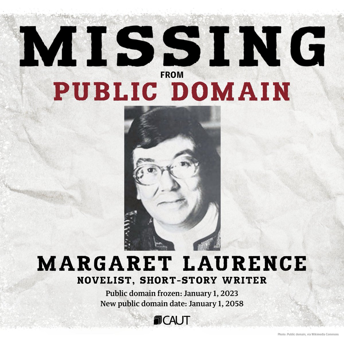 CAUT_ACPPU's tweet image. 20 year freeze on public domain stalls ability to interact freely with works by Canadian authors &amp;amp; stories. #FairCopyright means protecting &amp;amp; balancing both creators and users’ rights.  copyright.caut.ca/public_domain #FairDealingWorks #FixCopyright