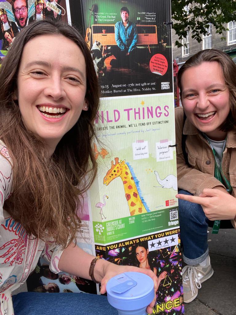 Day 1 completed ✅

A very happy Director and Producer 😇

Only 5 shows left! 😱

#edfringe #edfringe23 #greensidefamily #quickflyer #fillyerboots #improv #comedy #science #conservation #sciencecommunication #edinburgh #edingburghfringe