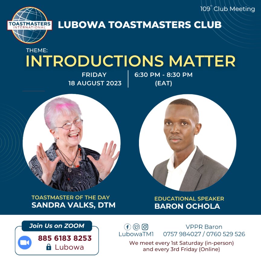 Lubowa Toastmasters Club tweet media