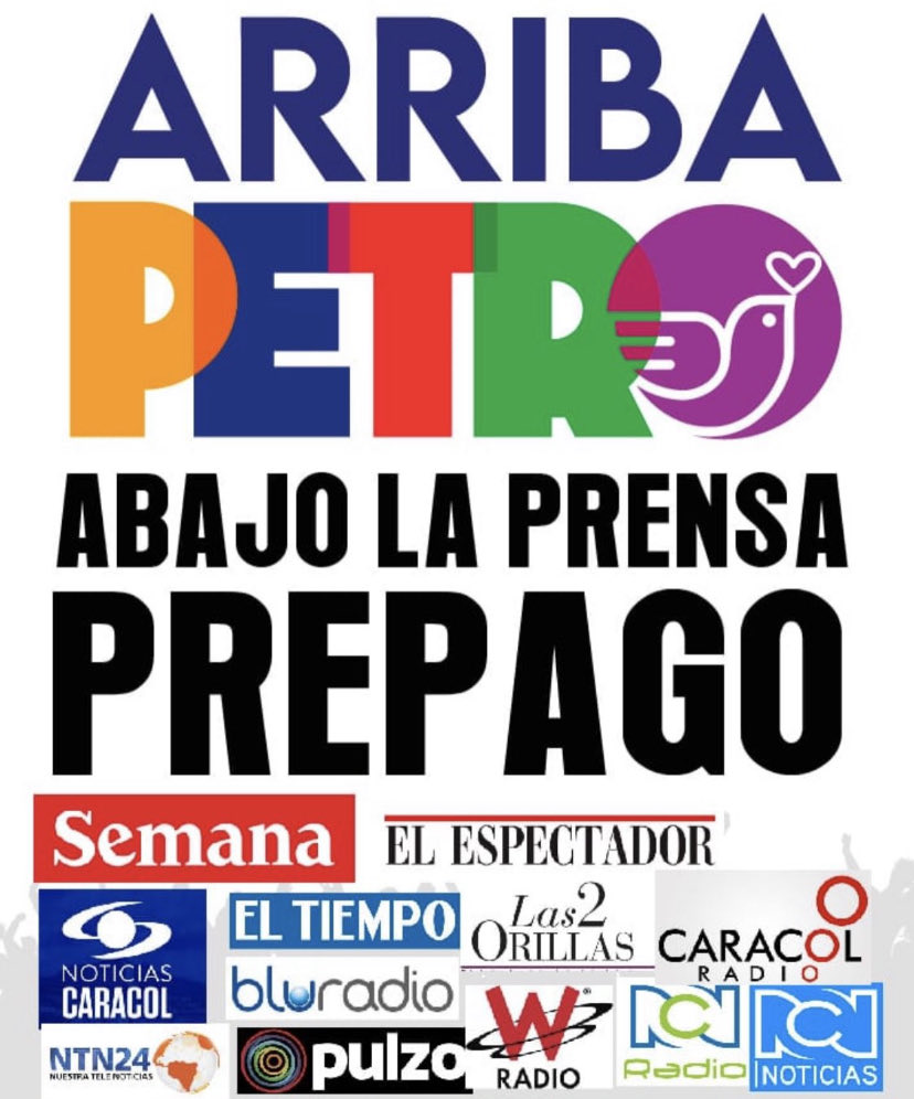 Orlando71156528's tweet photo. Por más que quieran calumniar y tergiversar al Presidente Petro, éstos dizque " medios de información" no lograrán opacar la excelente labor de nuestro Presidente. #CaracolMiente https://t.co/S2HOfefPnd