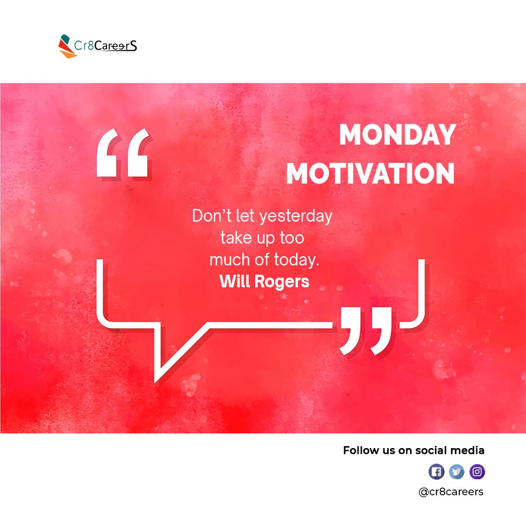 cr8careers's tweet photo. Avoid allowing the past to dominate too much of your present.
#LiveInThePresent #EmbraceToday #LeaveYesterdayBehind #MoveForwardNow #FocusOnTheNow
#Cr8careers
#MondayMotivation
#Motivation https://t.co/PJveX11jqz