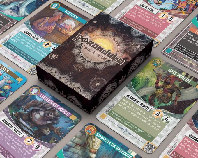 Há uma semana no Catarse, o cardgame 'Poranduba: Cartas de Cultura' está bem perto de atingir a meta dos 100%. 
Já tivemos o protótipo do baralho em mãos, conversamos sobre as mecânicas com o @andriolli e garantimos que tá barril dobrado!

Apoie já! catarse.me/cartasdecultura