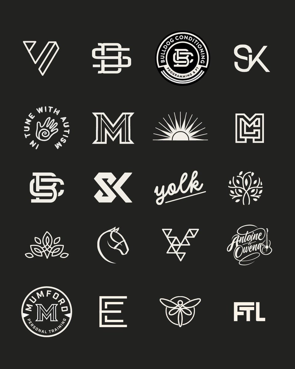 When you work so much and have no time to show your workings. Here’s some logo designs that didn’t quite make the cut but some faves #logodesign #branding #brand #logo #logodevelopment