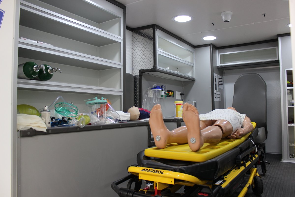 Flo1Schools's tweet photo. Spaces inside & outside Advantage Academy were renovated! SF mobiles were removed & now more poles for the linesman program can go up. The EMS simulator was installed, allowing students to get a feel for what it's like working in the back of an ambulance. #F1SBuilds #F1SAdvantage https://t.co/p3PQcpxYAd