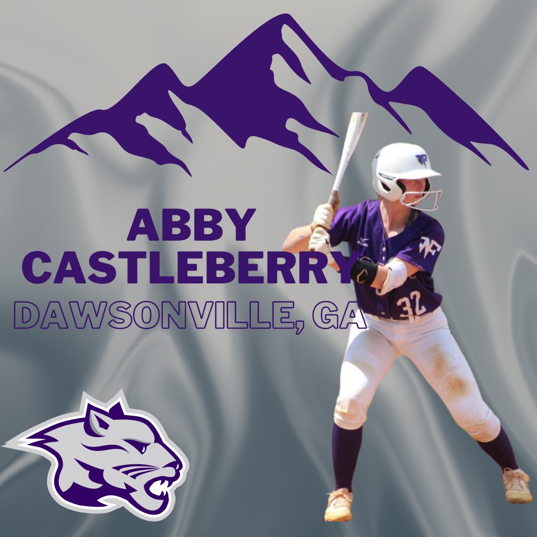 YHC_Softball's tweet photo. First week of class means it’s time to officially welcome our newcomers to the Enchanted Valley! First up, @abbycastleberry! Abby is from Dawsonville, Ga where she graduated from North Forsyth High School 💜 https://t.co/xFsb0udkm3