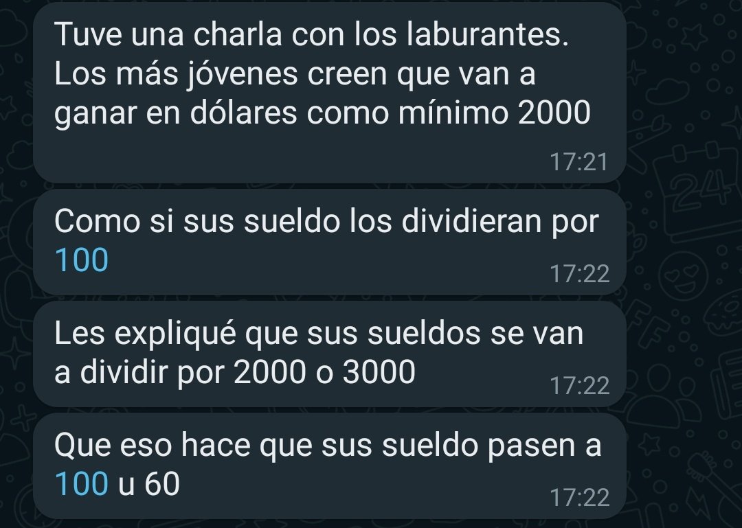 andreslerner90's tweet photo. Charla de un empresario PyME con sus trabajadores sobre la dolarización 👇 https://t.co/tsPEDe3MKq