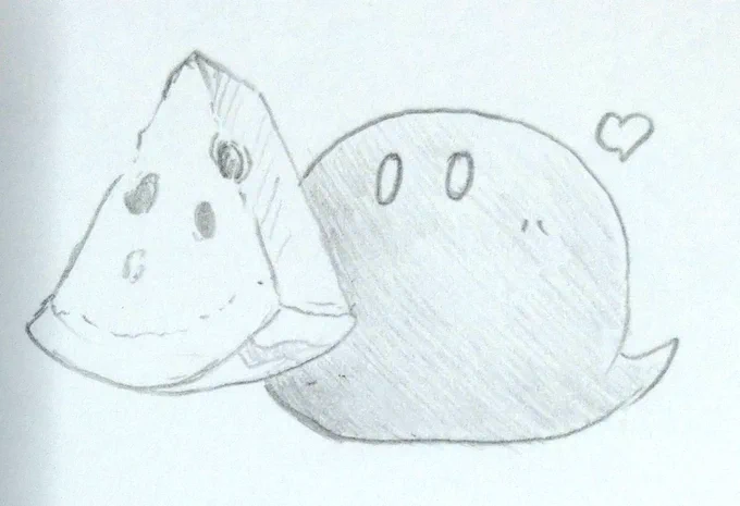 おはポチ('ω`) かよーび🦊 ※スイカとポチ